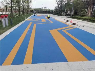 宜昌市屈原镇沿江彩色透水混凝土步道